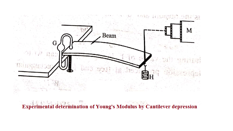 Experimental determination of Young's Modulus by Cantilever depression