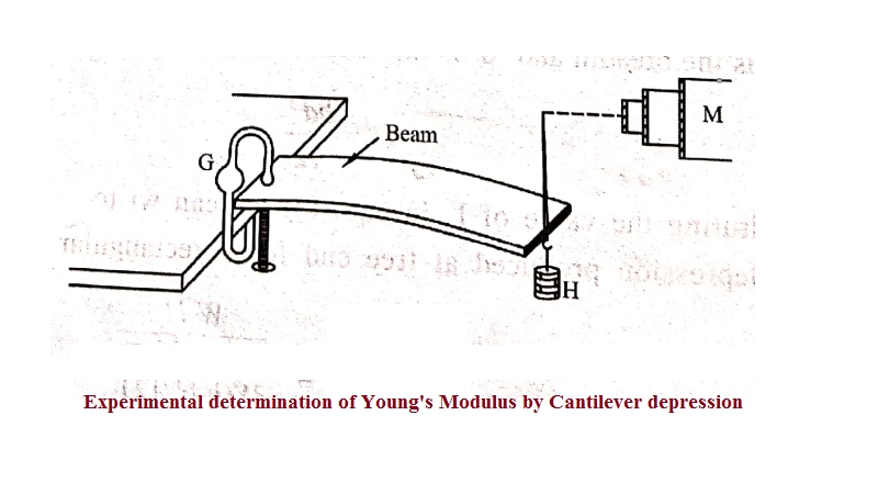 Experimental determination of Young's Modulus by Cantilever depression