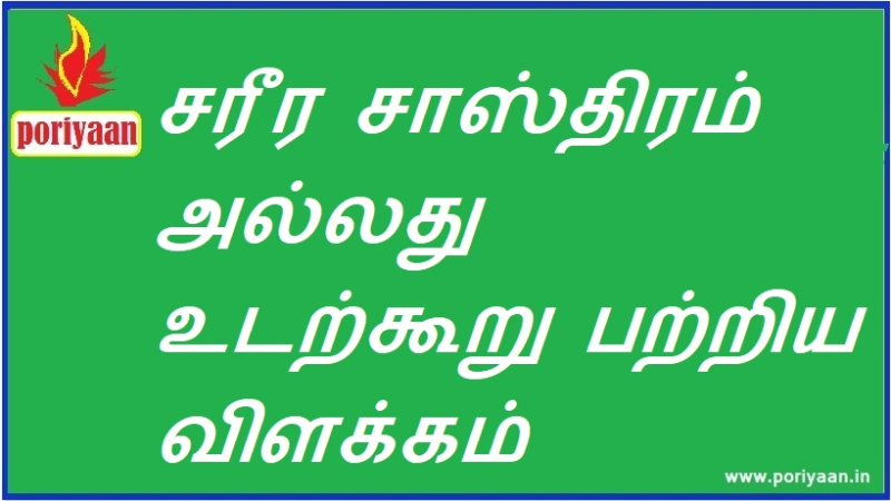 சரீர சாஸ்திரம் அல்லது உடற்கூறு பற்றிய விளக்கம் Explanation of Sarira Shastra or Anatomy