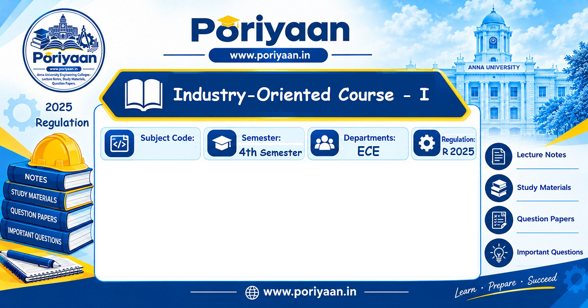 Industry Oriented Course I