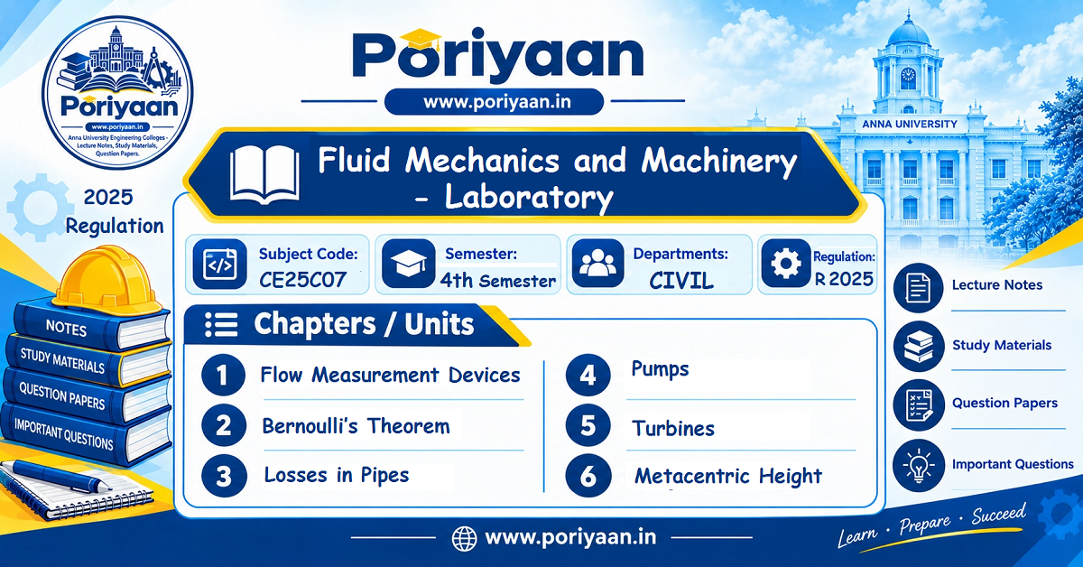 Fluid Mechanics and Machinery Laboratory