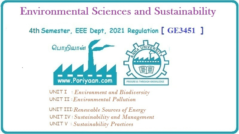 Environmental Sciences and Sustainability