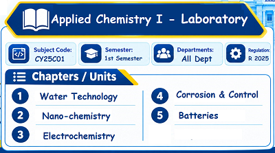 Applied Chemistry I Laboratory