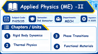 Applied Physics (ME) II
