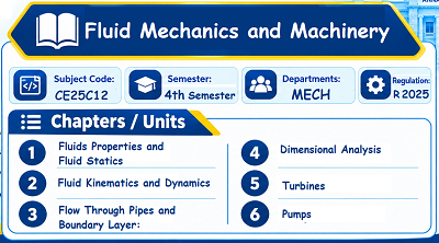 Fluid Mechanics and Machinery