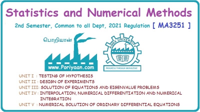 Statistics and Numerical Methods