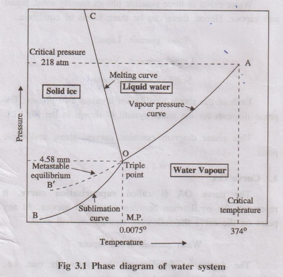One Component System water system Phase Rule
