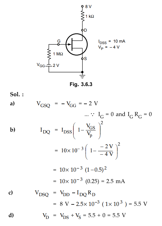 Biasing of JFET Solved Example Problems Junction Field Effect