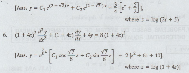Exercise 5.3. (b) Legendre's linear differential equation - Problems ...
