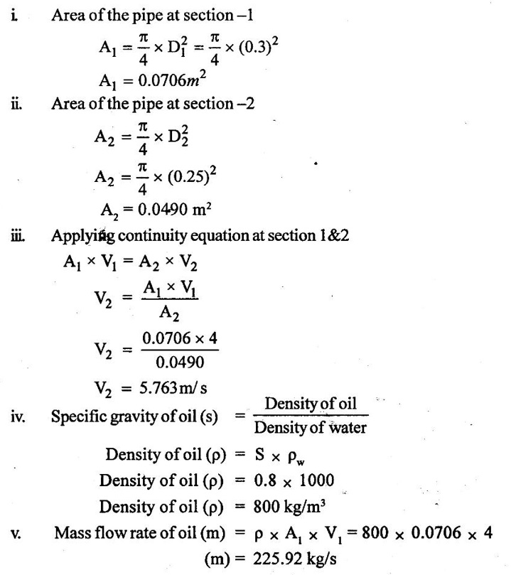 Solved Examples Based on Continuity Equation - Fluid Mechanics