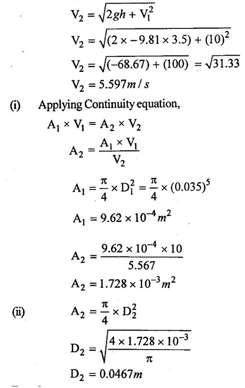 Solved Examples Based on Continuity Equation - Fluid Mechanics